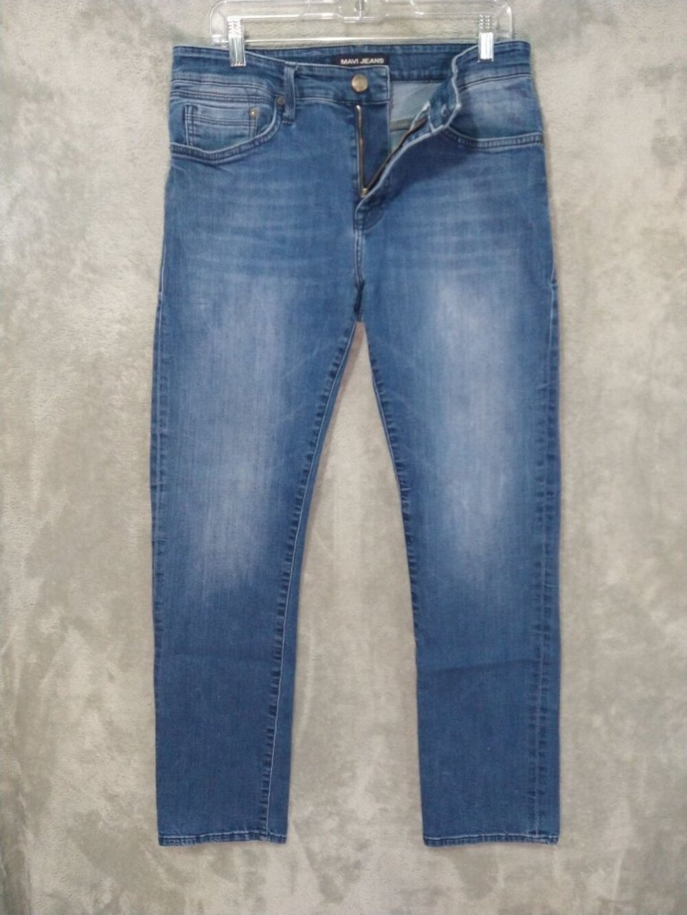 Mavi Jeans Mens 32x32 Blue Denim Slim Straight Leg Medium Wash Stretch Mid Rise